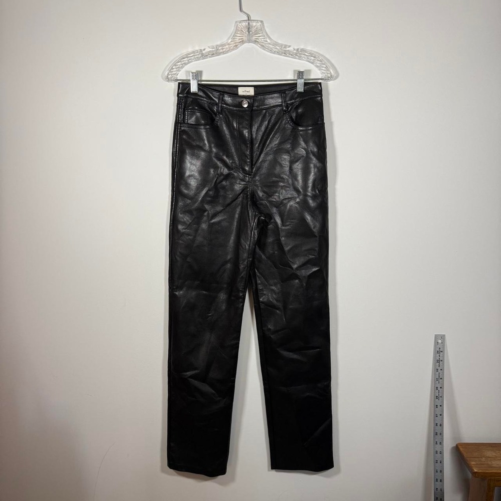 Aritzia Wilfred Melina Faux Leather Straight Leg Pants